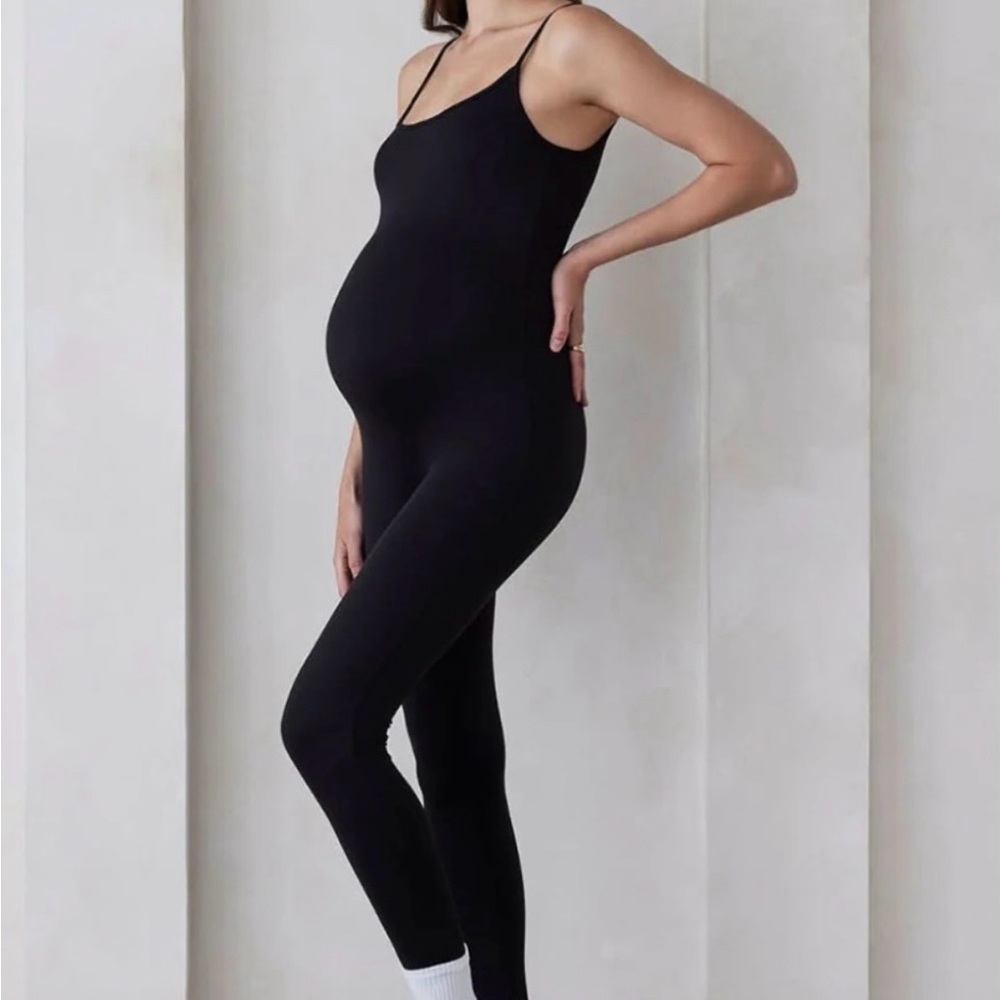 Bumpsuit The Kate Maternity Unitard Jumpsuit in Black